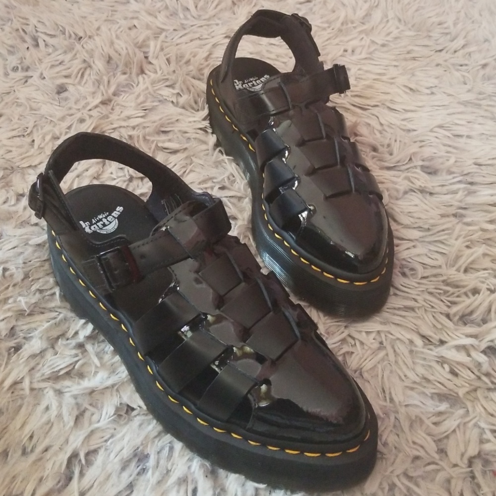 Doc Marten Oriana patent leather sandals